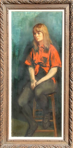 Jeune danseuse, peinture à l'huile encadrée de Jan De Ruth