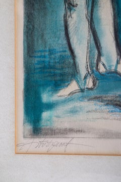 Dressing Room, Signed Colorful Modern Art Lithograph by Jan De Ruth