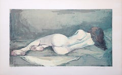 Moments de Morphée, lithographie de Jan De Ruth sur un nu