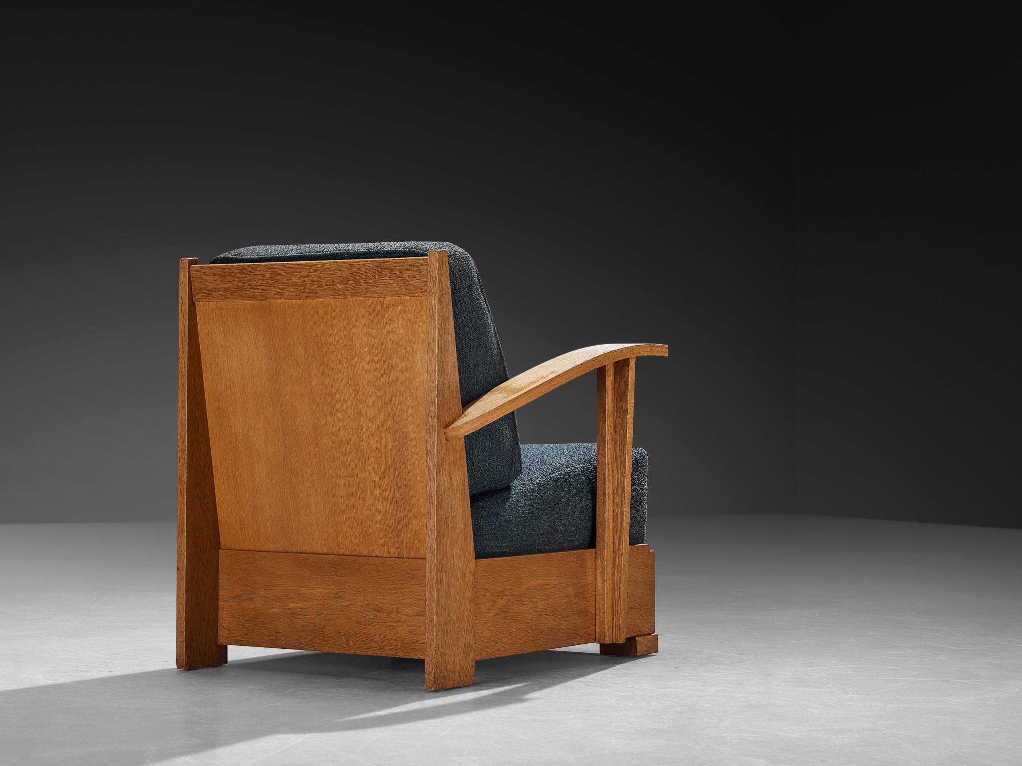 Jan den Drijver für De Stijl Lounge Chair in Eiche (Mitte des 20. Jahrhunderts) im Angebot
