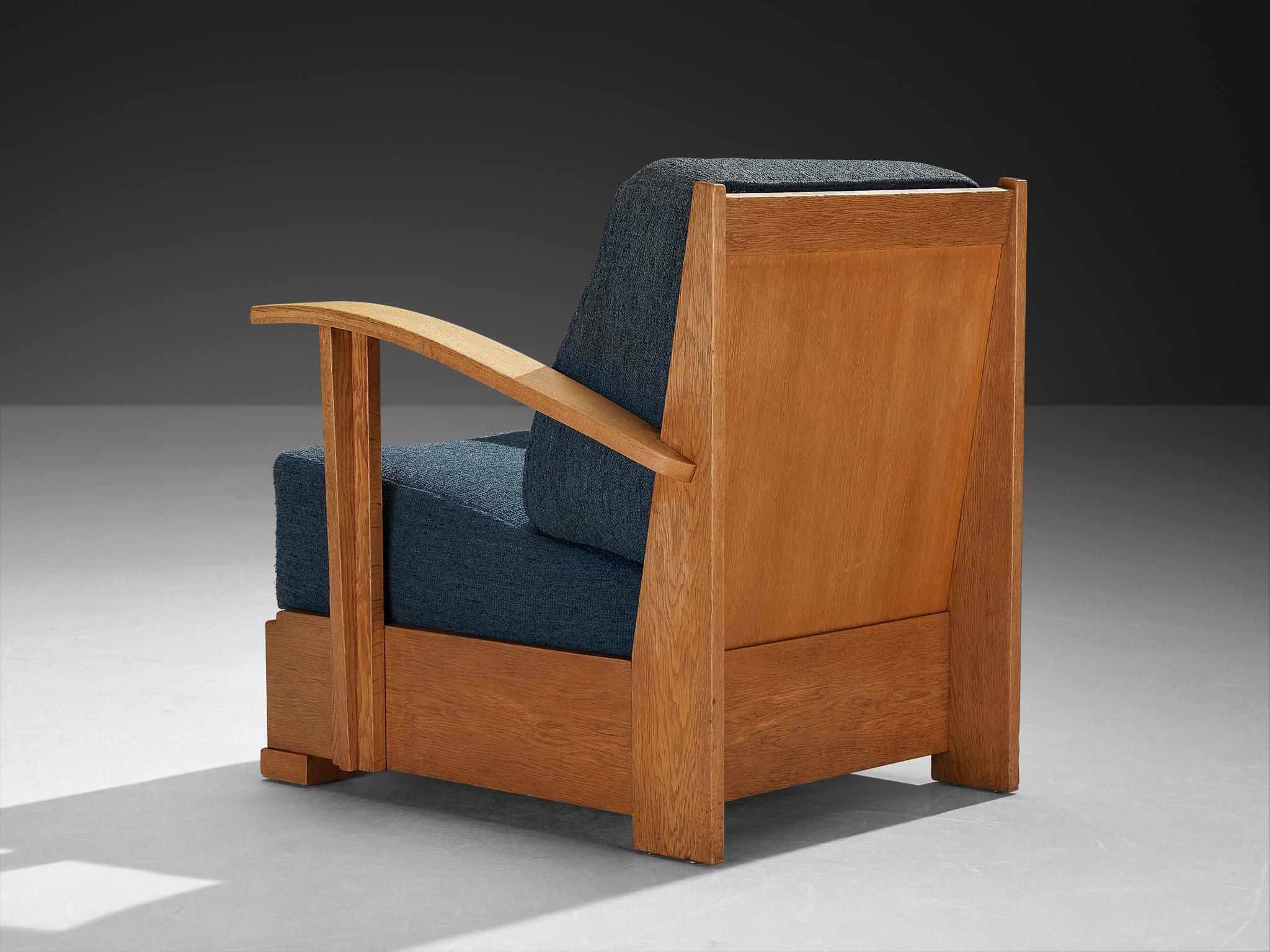Jan den Drijver für De Stijl Lounge Chair in Eiche (Stoff) im Angebot