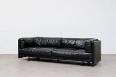 Jan des Bouvrie Black Leather Sofa for Young International
