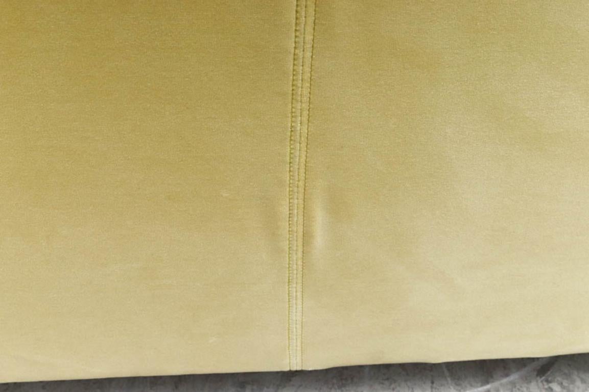 Jan des Bouvrie Custom Yellow Velvet Sectional Sofa 8