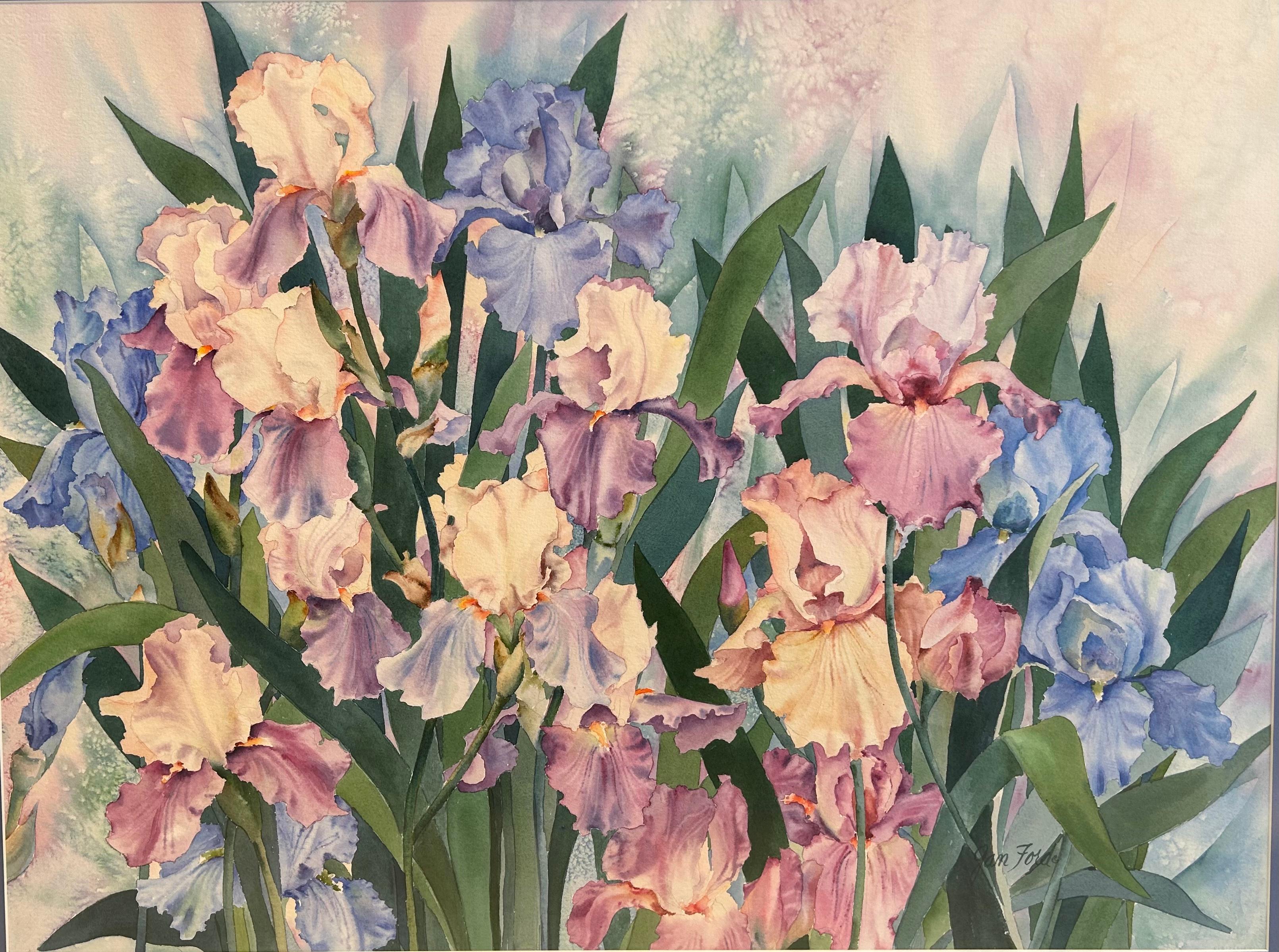 Acquerello floreale Iris 3