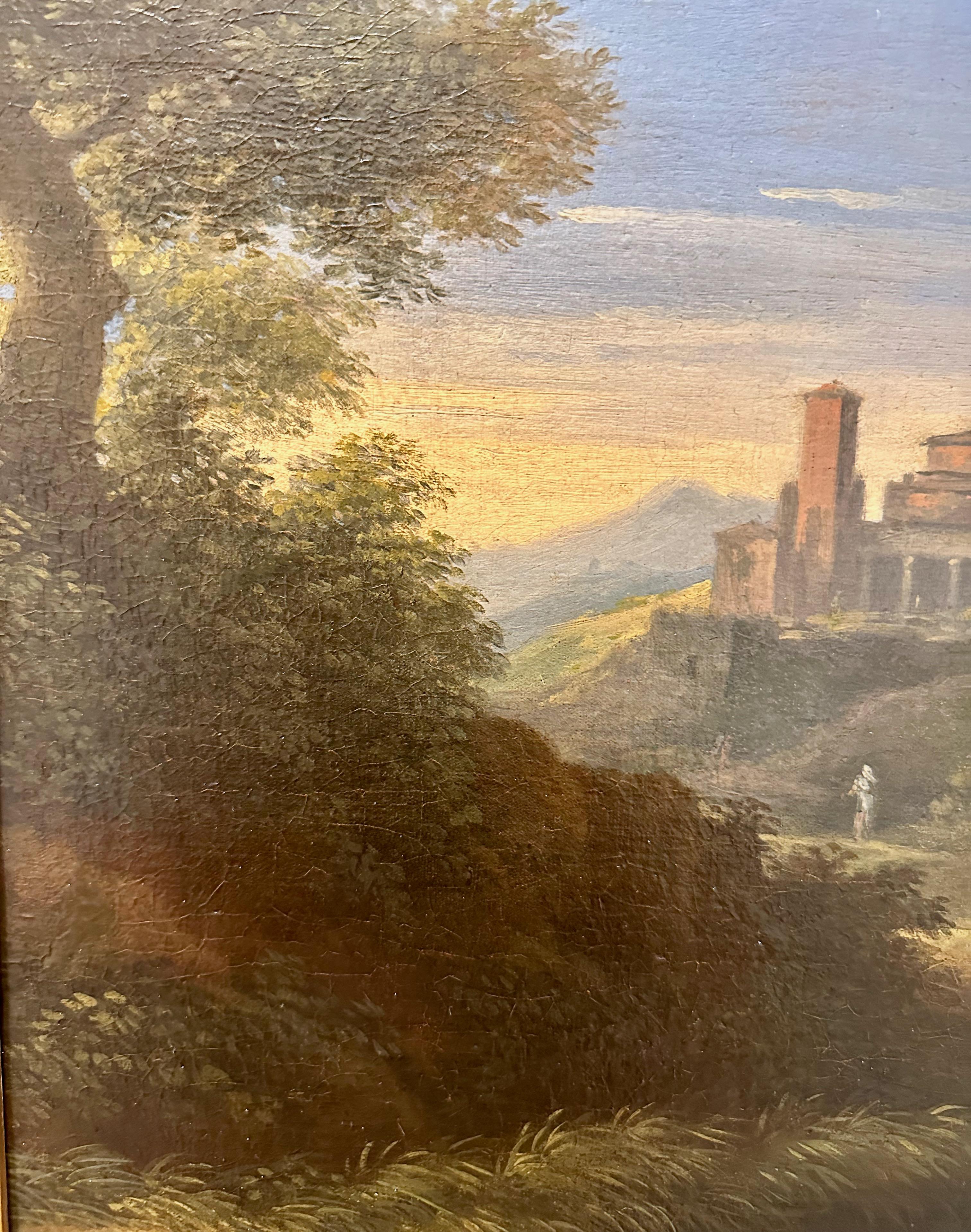Jan Frans van Bloemen detto Orizzonte (Anversa 1662-Roma 1749).

Paesaggio italiano del tardo XVII-inizio XVIII secolo con figure della Campagna romana.

Jans Frans van Bloemen (Anversa 12 maggio 1662 - Roma 13 giugno 1749), detto Orizzonte o