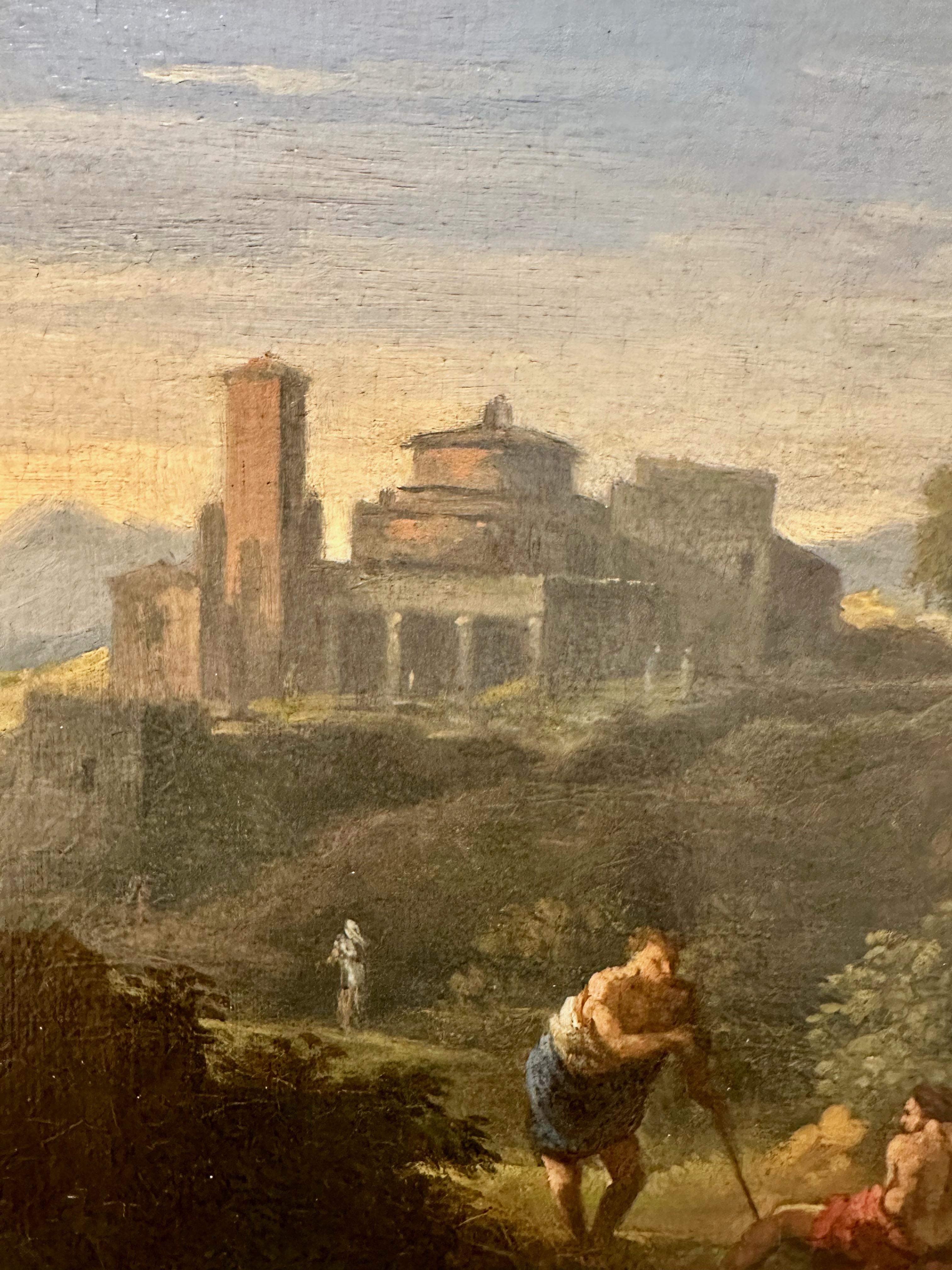 Barocco Jan Frans van Bloemen detto Orizzonte (Anversa 1662-Roma 1749), Paesaggio romano in vendita