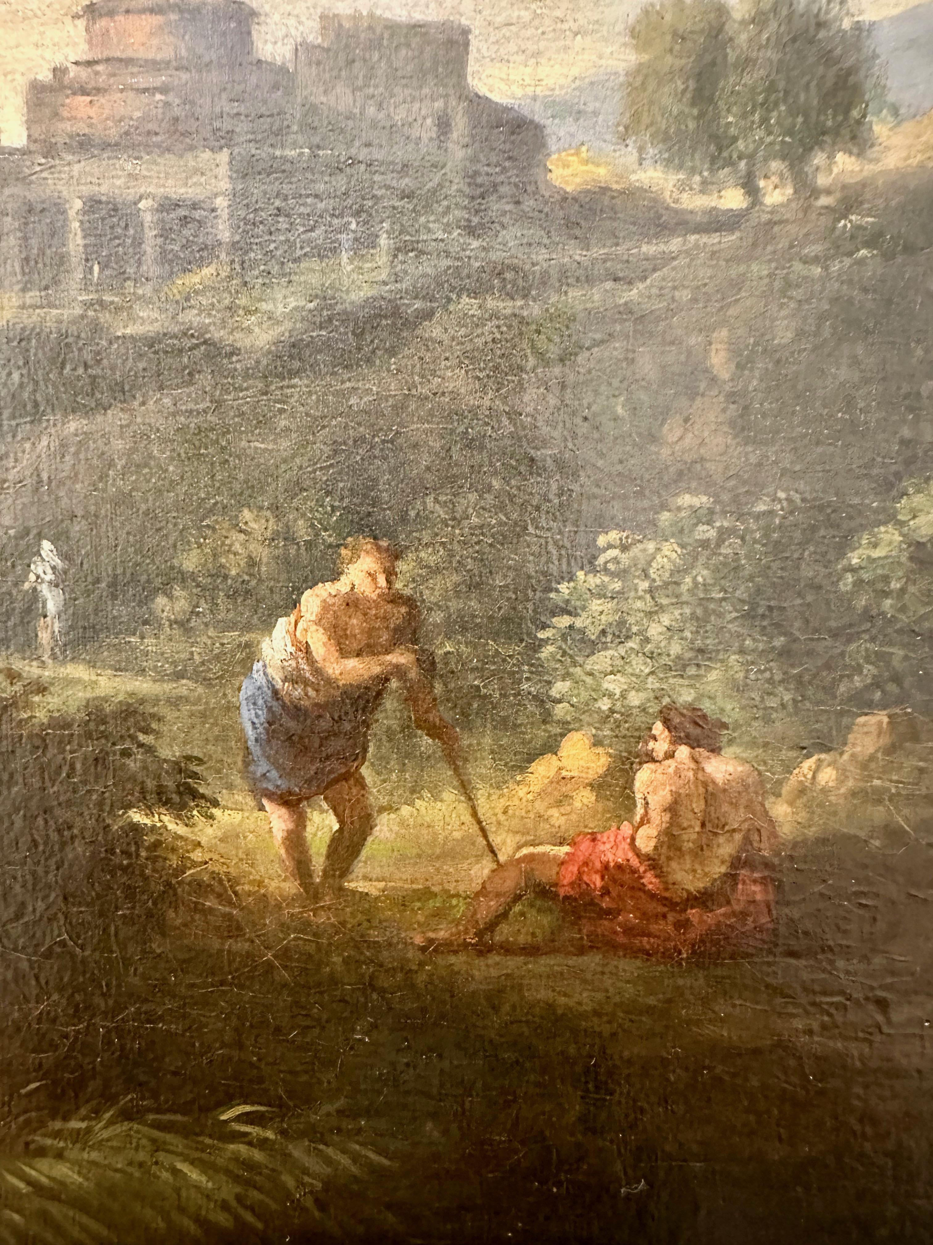Olandese Jan Frans van Bloemen detto Orizzonte (Anversa 1662-Roma 1749), Paesaggio romano in vendita