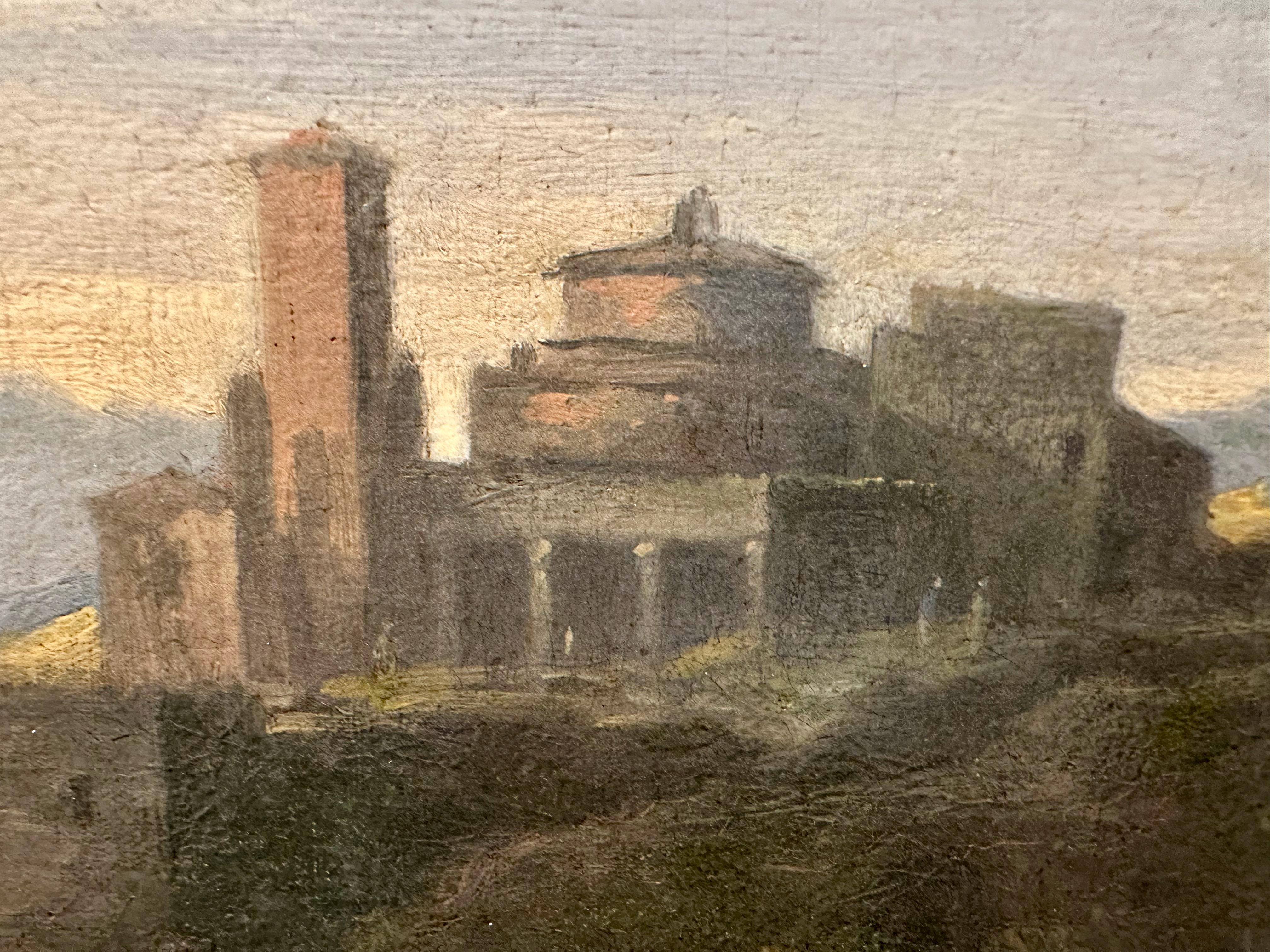 Tela Jan Frans van Bloemen detto Orizzonte (Anversa 1662-Roma 1749), Paesaggio romano in vendita