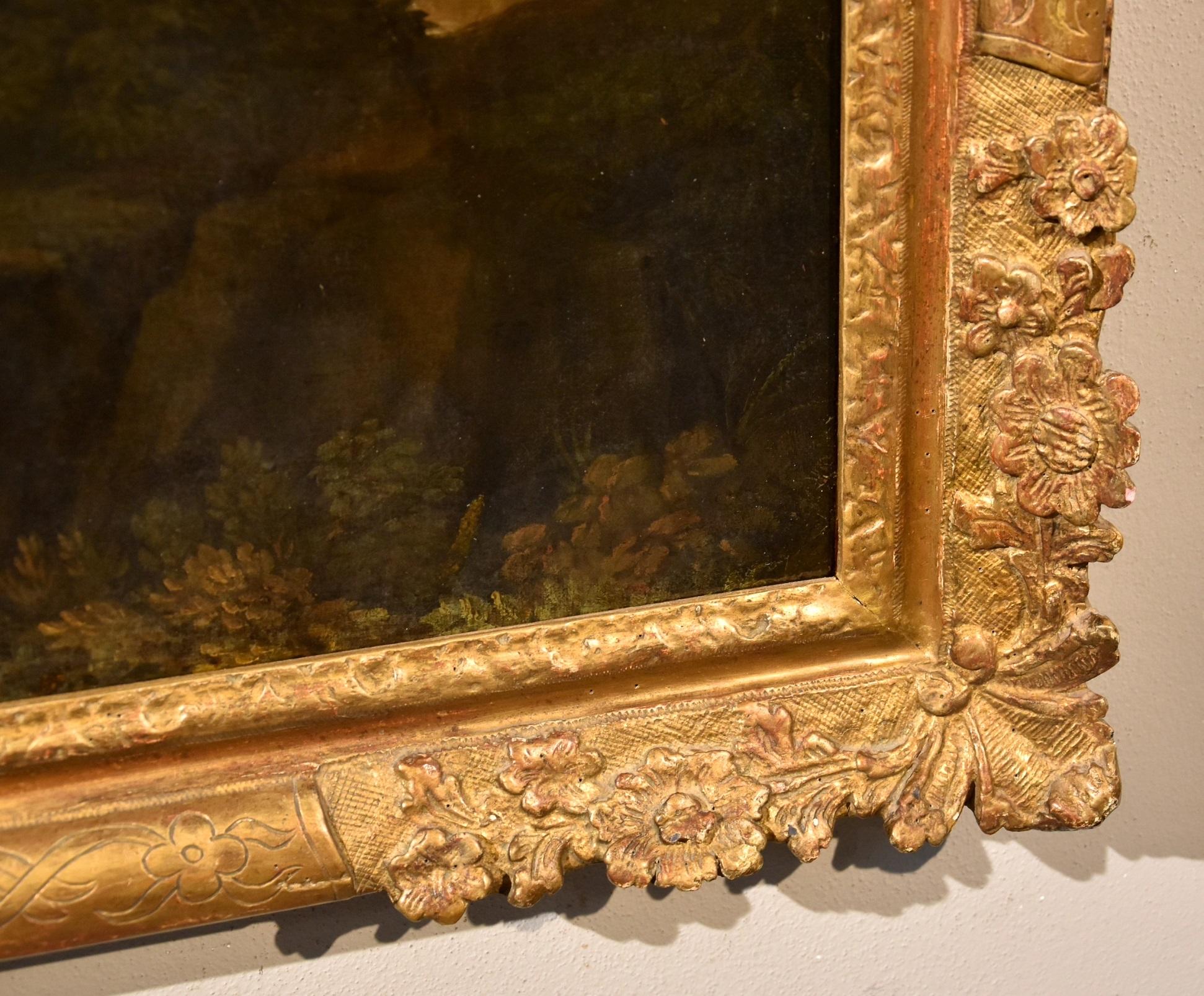Paysage arcadien Van Bloemen peinture huile sur toile maître ancien 17-18e siècle en vente 10