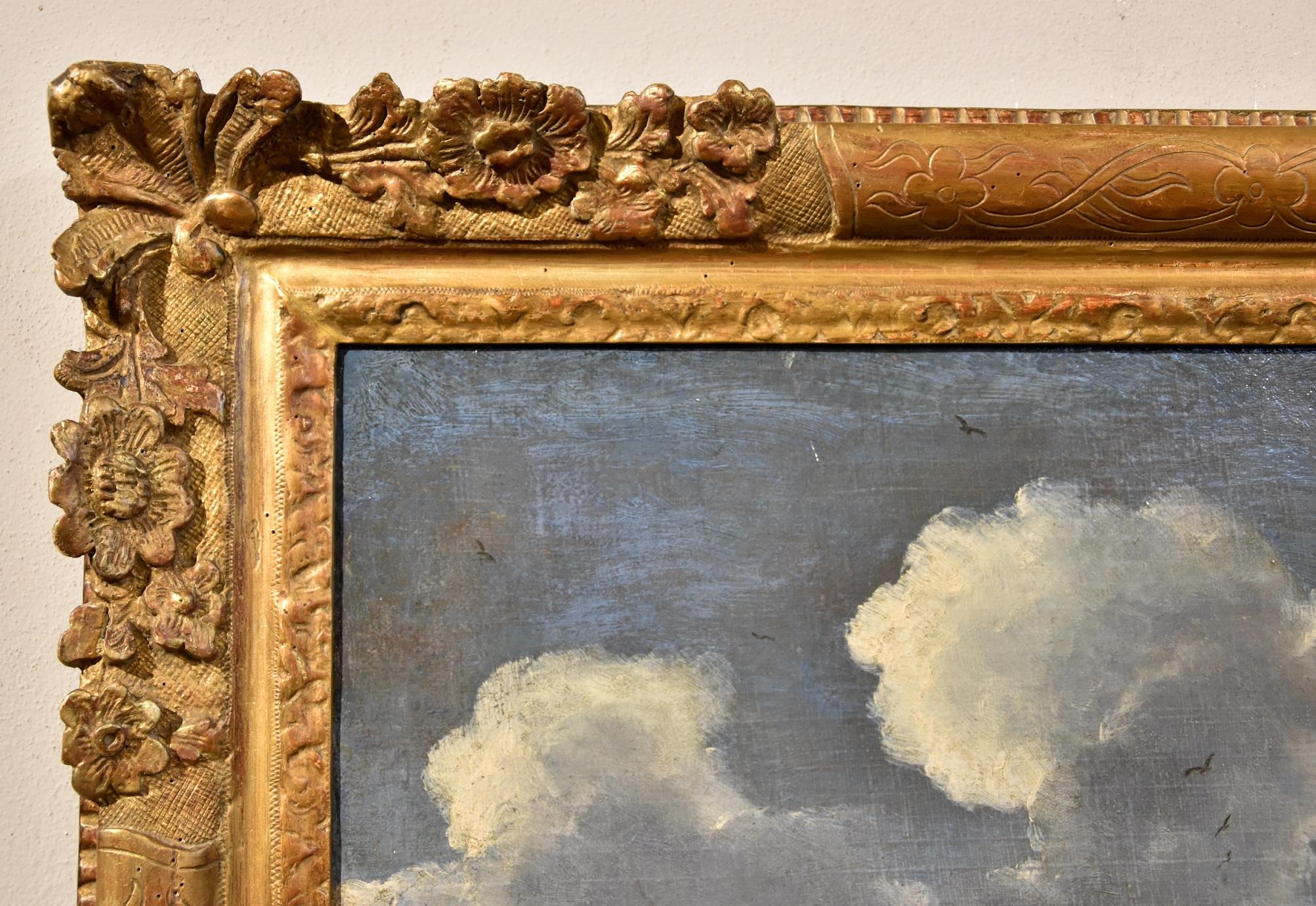 Paysage arcadien Van Bloemen peinture huile sur toile maître ancien 17-18e siècle en vente 11