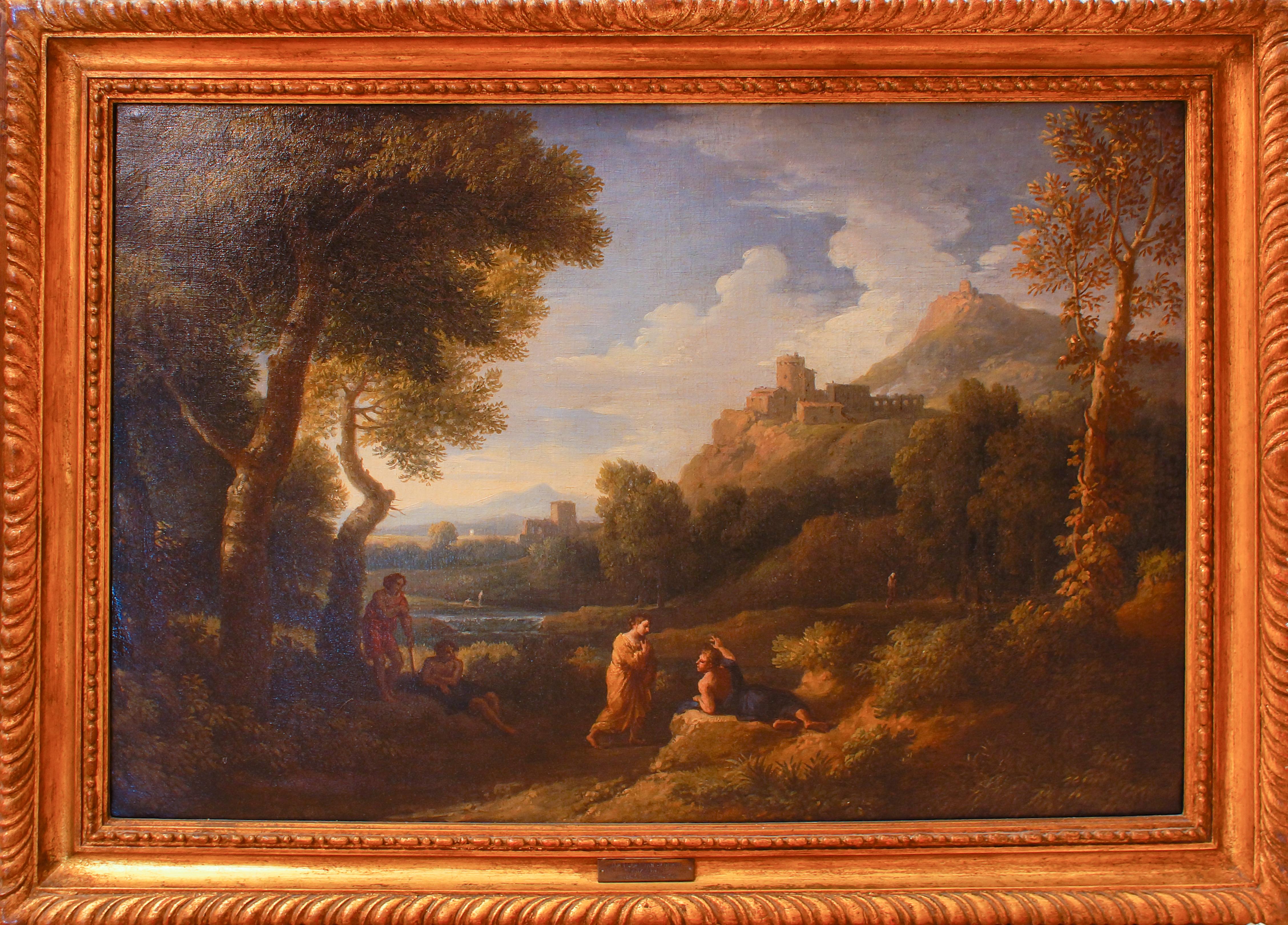 Jan Frans van Bloemen (Orizzonte) Figurative Painting - Pair of Roman Landscapes - by J.F. Van Bloemen - 18th Century