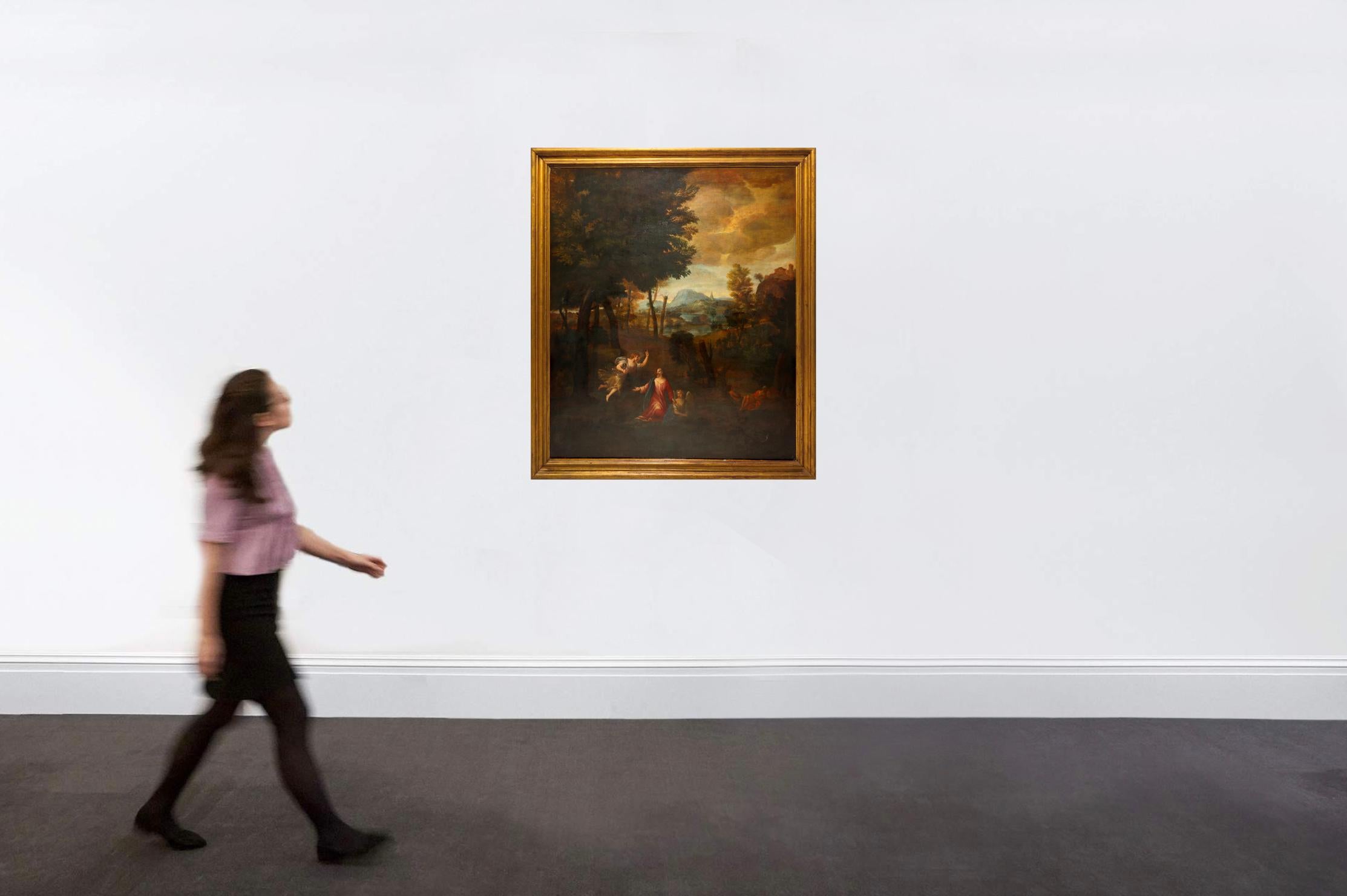 Jan Frans van Bloemen Bekannt als L'Orizzonte Biblisches Gemälde Szene Öl auf Leinwand (Braun), Landscape Painting, von Jan Frans van Bloemen (Orizzonte)