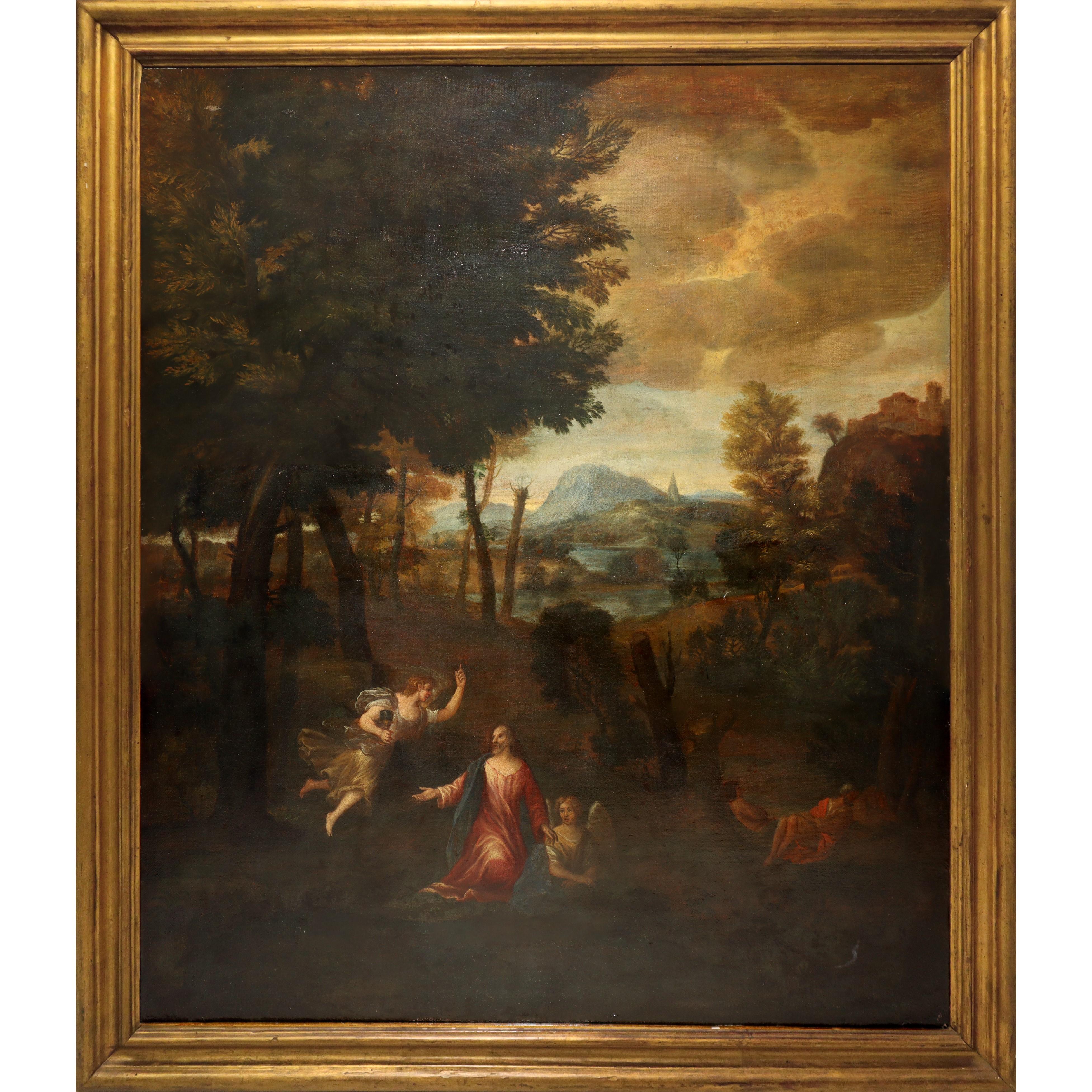 Jan Frans van Bloemen (Orizzonte) Landscape Painting – Jan Frans van Bloemen Bekannt als L'Orizzonte Biblisches Gemälde Szene Öl auf Leinwand