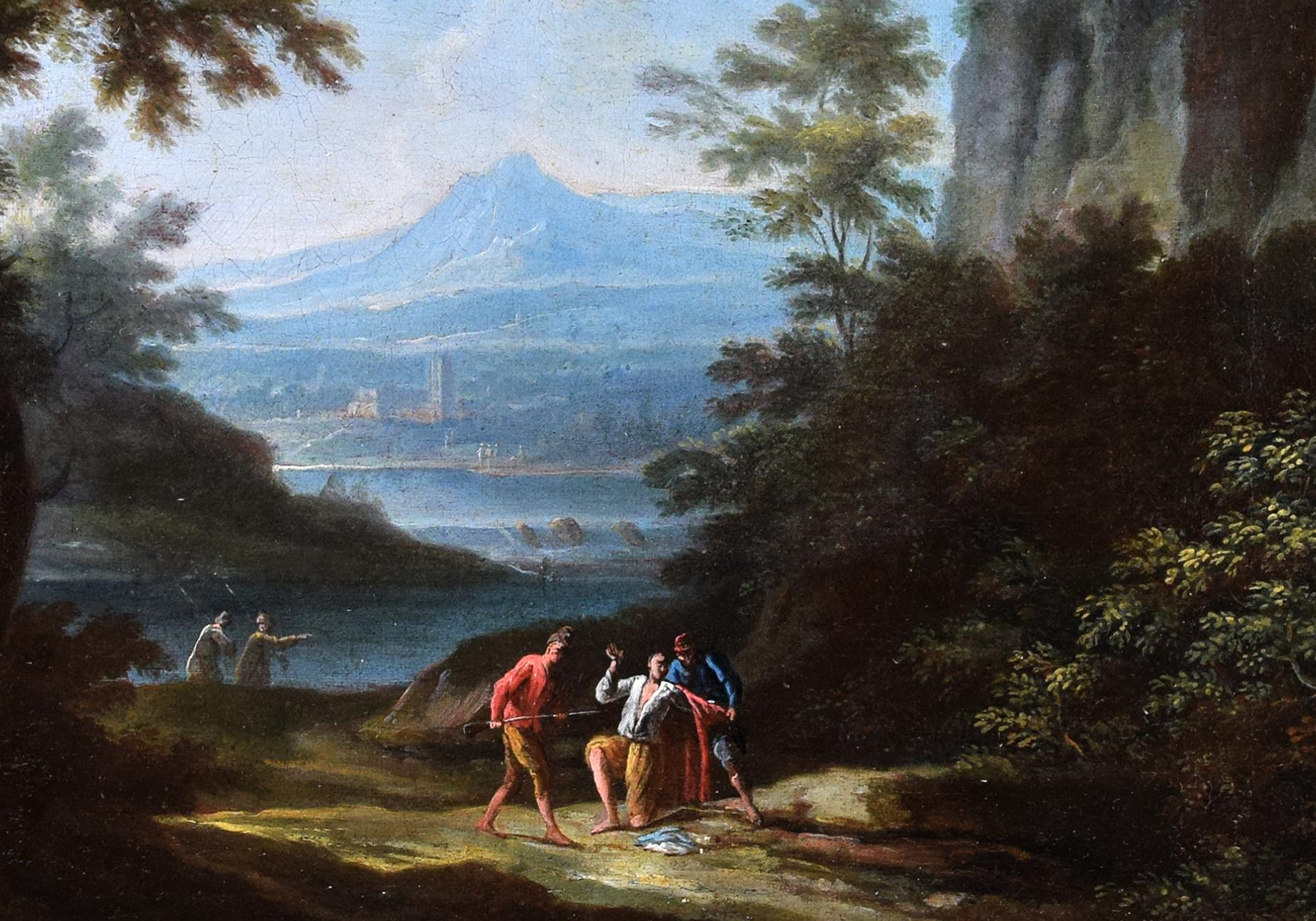 Deux paysages arcadiques - J.F. Van Bloemen (admiré de) - Huile sur toile  - Painting de Jan Frans van Bloemen (Orizzonte)