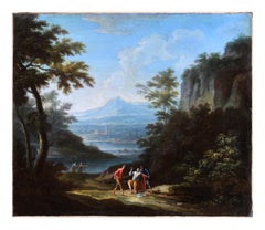 Deux paysages arcadiques - J.F. Van Bloemen (admiré de) - Huile sur toile 