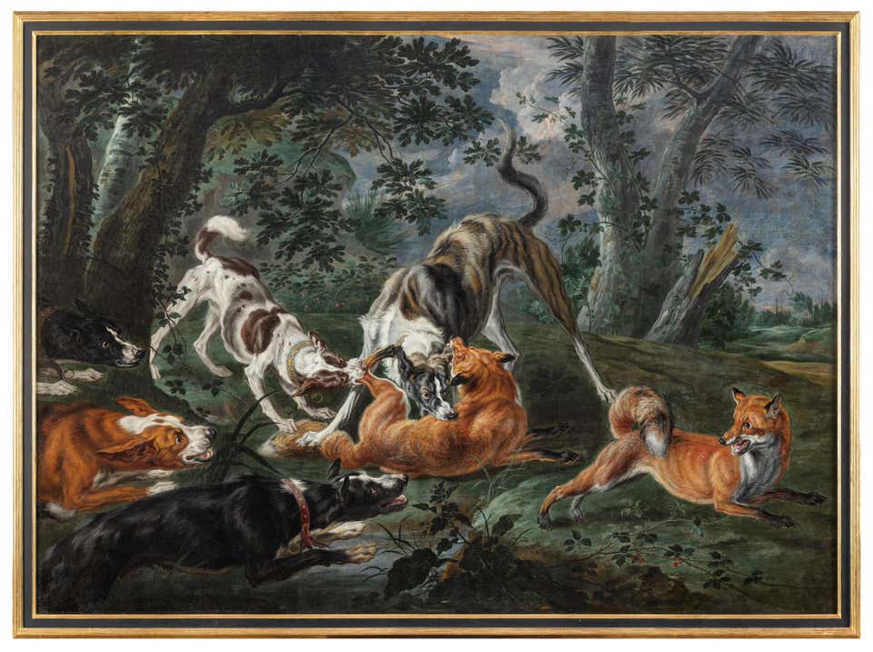 Unknown - Flemish 17th, Orpheus and Animals, Large Decorative Wall Old ...