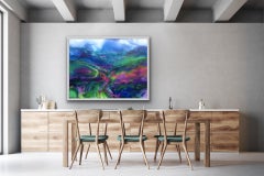 Jan Gardener, Meander More, Pintura contemporánea de paisajes, Arte colorista