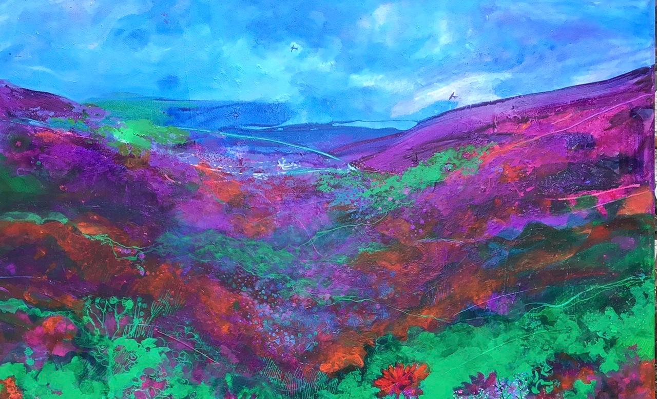 Jan Gardener, Mi amor, Original  Pintura, Paisaje abstracto - Painting Abstracto de Jan Gardner