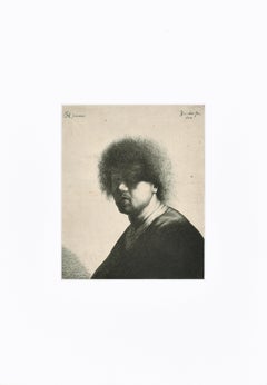 Porträt eines Mannes - Original Radierung von JG van Vliet nach Rembrandt - 1634