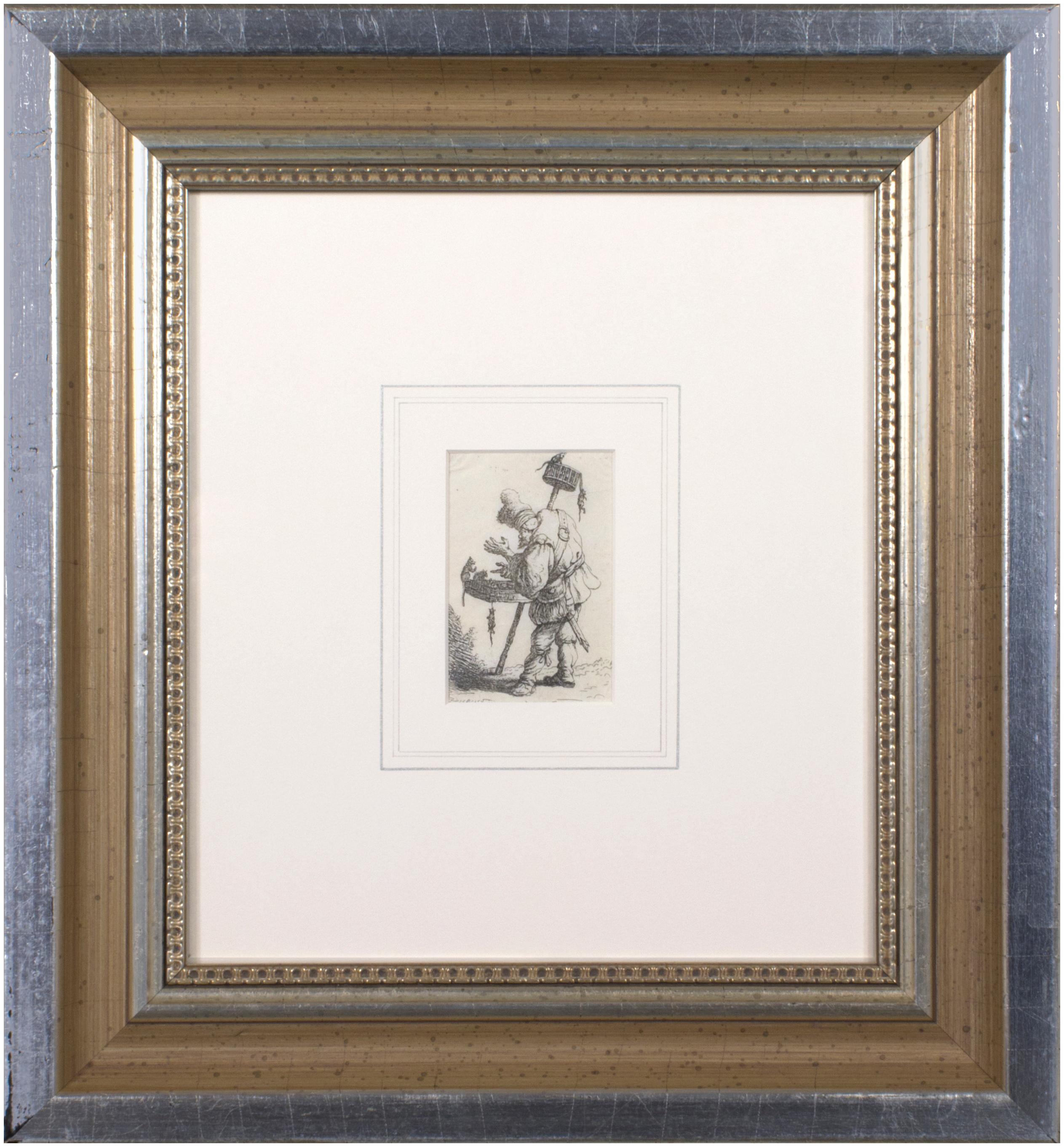 Figurative Print de Jan Gillisz van Vliet - Grabado al aguafuerte en blanco y negro del siglo XVII de carácter figurativo expresivo