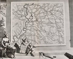Collines, aqueducs et routes romaines : Une carte du début du 18e siècle par Jan Goeree