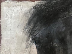 ''Black Horse'' Dutch Contemporary Fresco Painting with a Black Horse