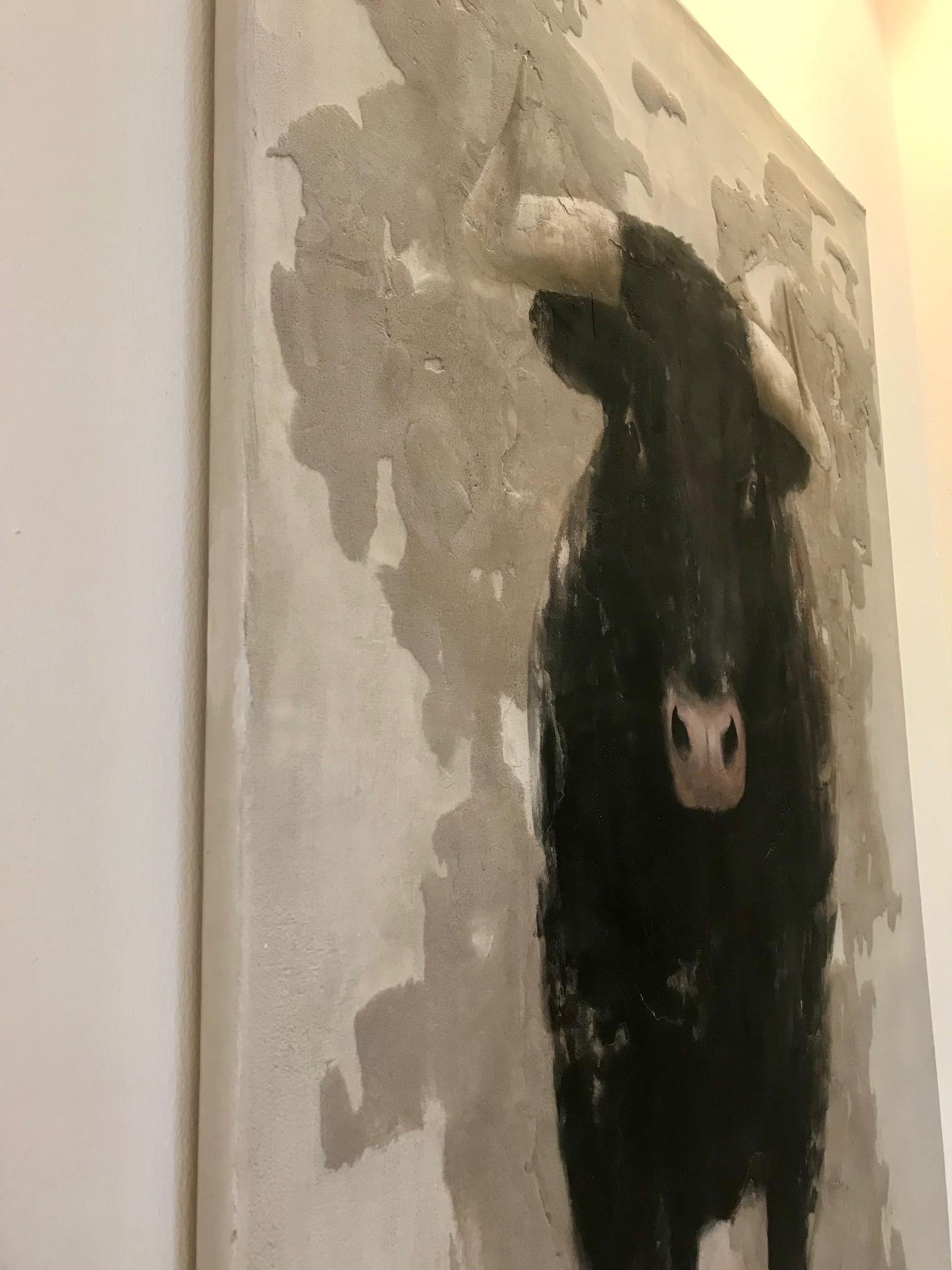 Peinture contemporaine néerlandaise Fresco avec un taureau « Bull » en vente 5