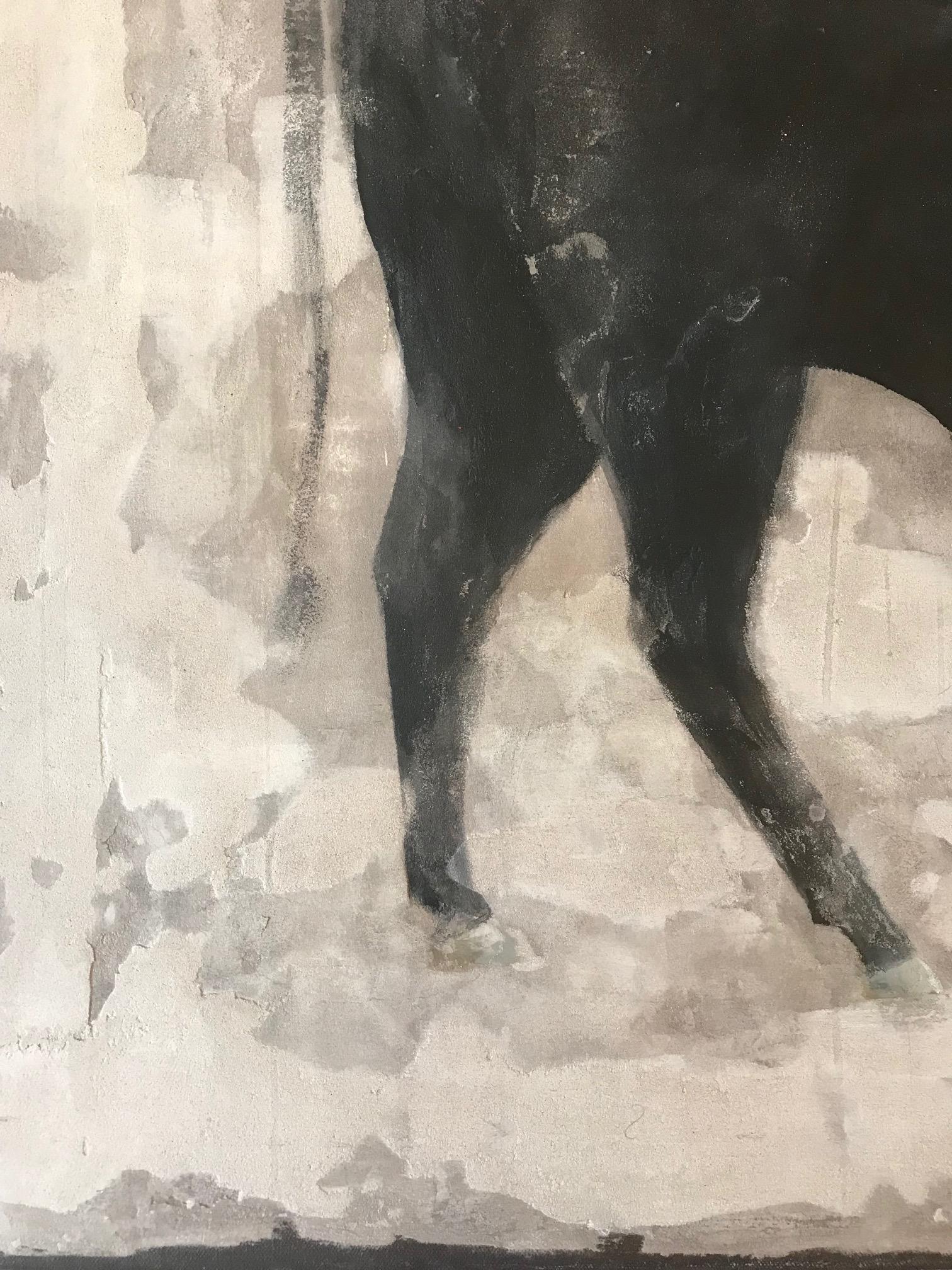 Peinture contemporaine néerlandaise Fresco avec un taureau « Bull » - Painting de Jan Grotenbreg
