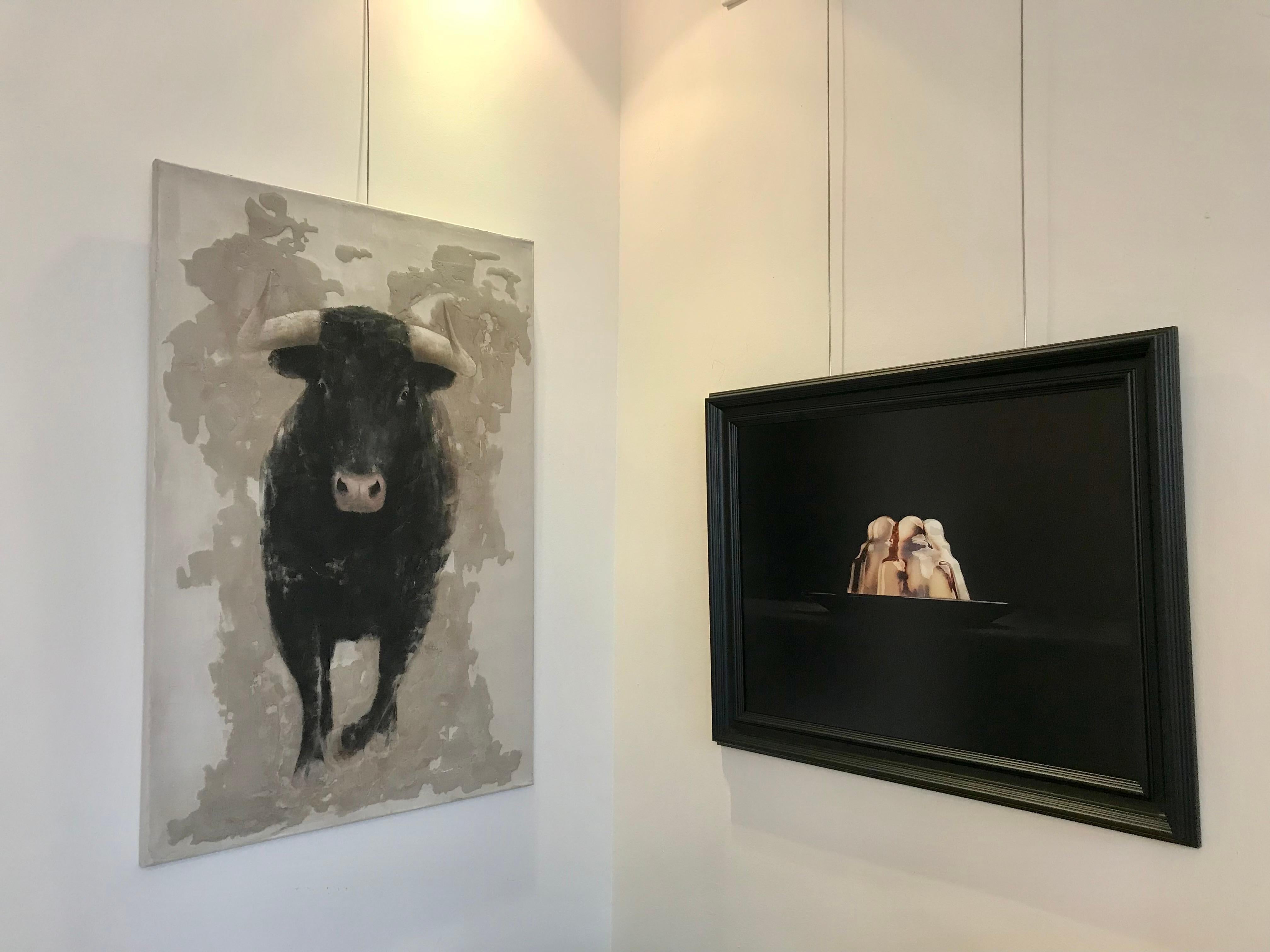 Peinture contemporaine néerlandaise Fresco avec un taureau « Bull » en vente 4