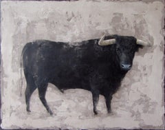 ''Bull'' Dutch Contemporary Fresco Painting with a Bull