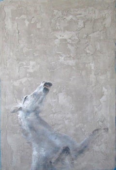 Affresco contemporaneo olandese con cavallo rampante