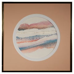 Jan Hartman Abstract Watercolor Collage, œuvre d'art originale encadrée