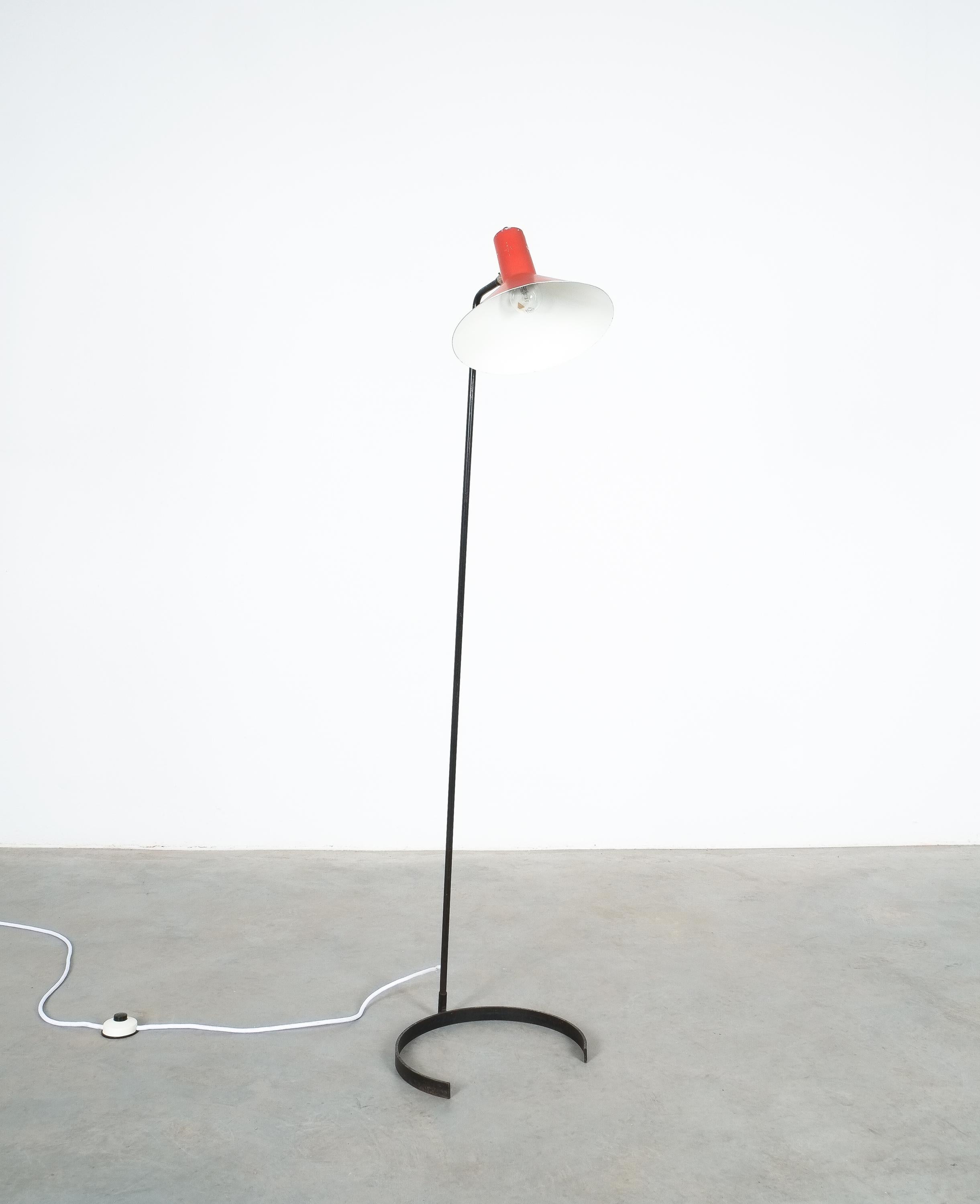 Laiton Lampadaire Jan Hoogervorst, The Netherlands, circa 1955 en vente