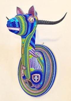 Contemporary, Mixed Media, Sculpture, Colorful, Glass, Pattern, Beaded, Animal