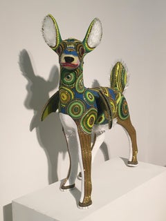 "Gotham Beast", Contemporary, Mixed Media, Sculpture, Glass Beads, Found Objects