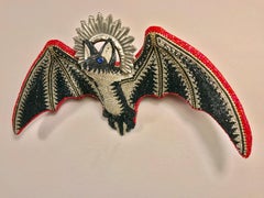 "Santo Murciélago", Contemporary, Mixed Media, Sculpture, Glass Beads, Patterns
