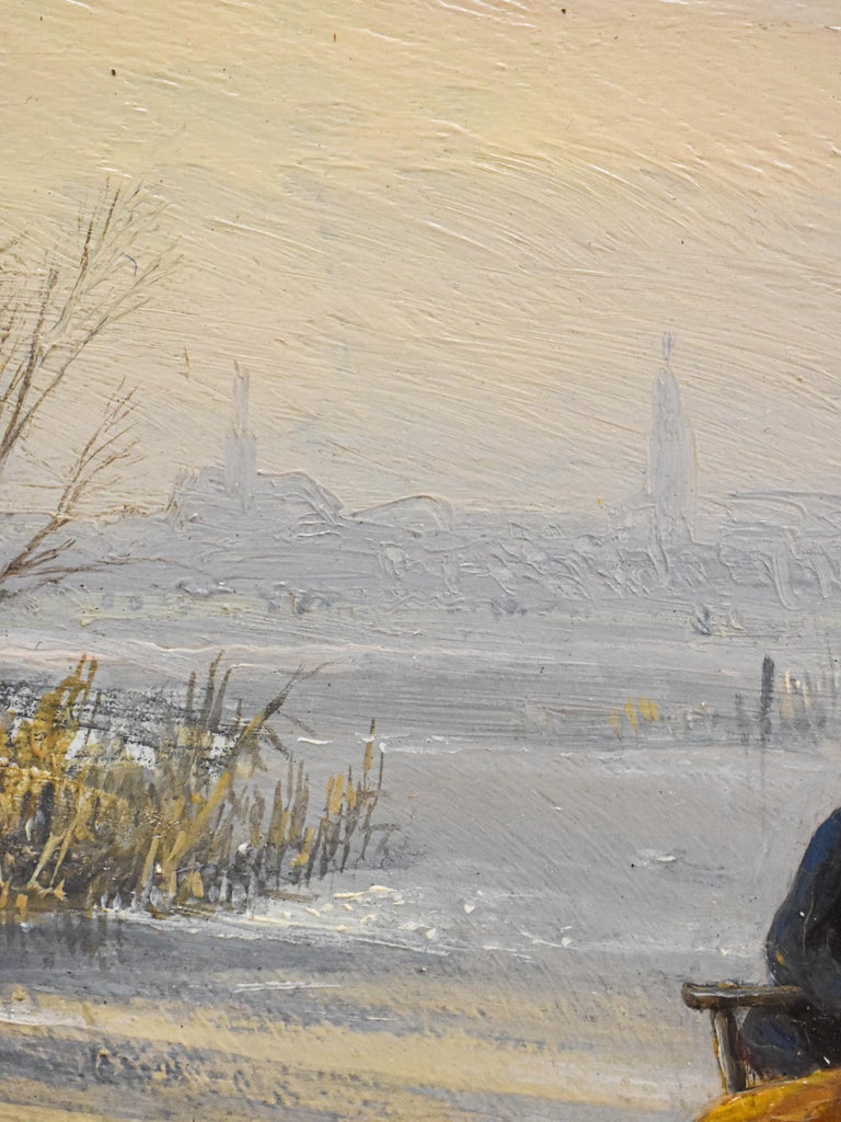 'IJsvertier' - Winter Scene - Jan Jacob Spohler - Around 1850 - Dutch - Ice For Sale 5