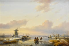 'IJsvertier' - Winter Scene - Jan Jacob Spohler - Around 1850 - Dutch - Ice
