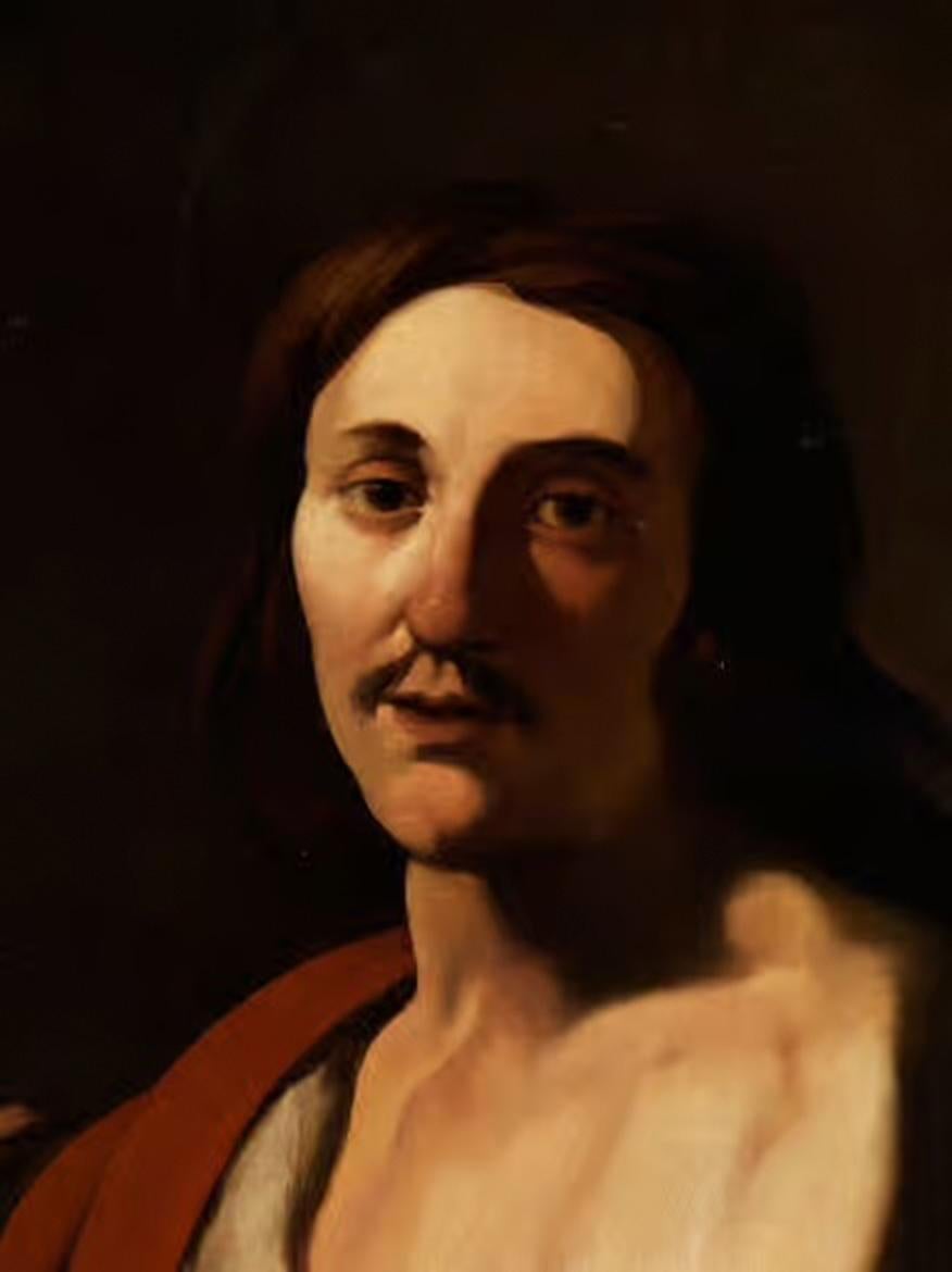 XVIIe siècle par Jan Janssen Saint Johns Huile sur toile - Noir Portrait Painting par Jan Janssens 