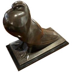 Jan & Joel Martel Art Deco Bronze Pigeon Statue
