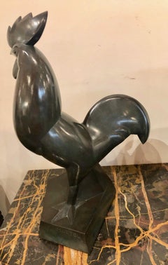 Jan & Joel Martel Art Deco Bronze Rooster 1 of 8