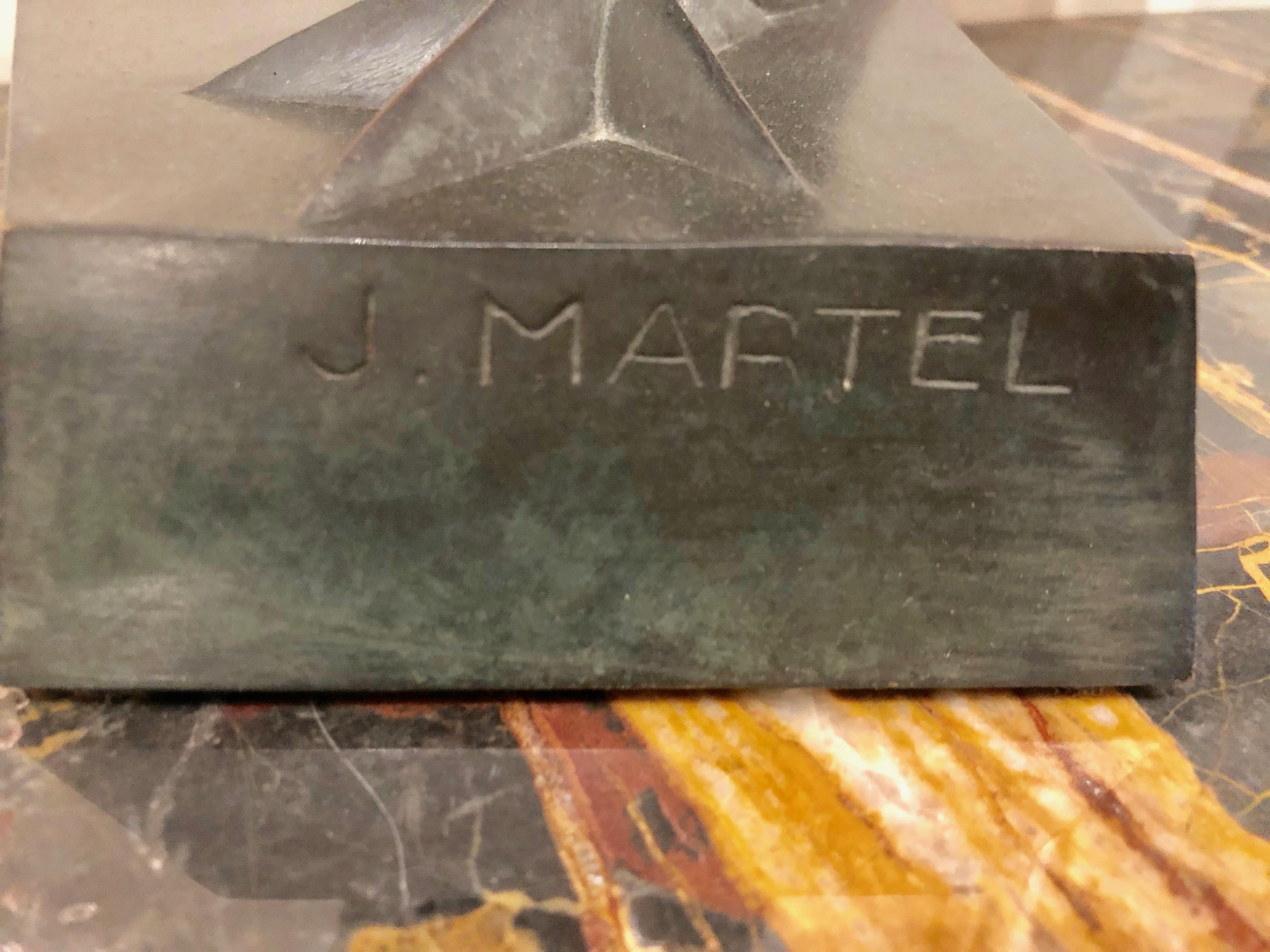 Jan & Joel Martel Art Deco Bronze Rooster 1 of 8 3