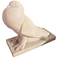 Jan & Joel Martel Art Deco Stone Cubist Flat Tail Pigeon