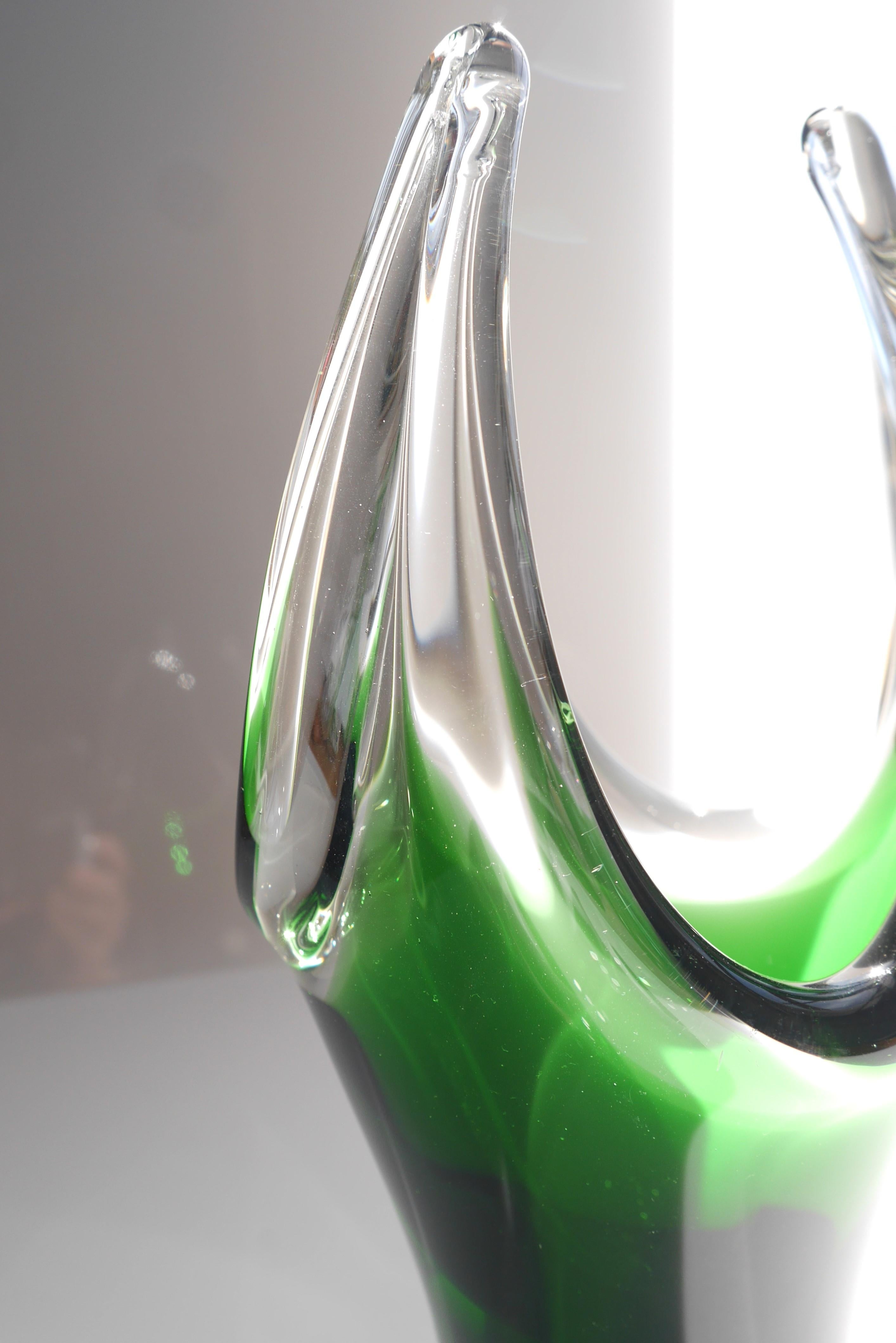 Milieu du XXe siècle Vase en verre de Jan Johannson pour Orrefors en vente