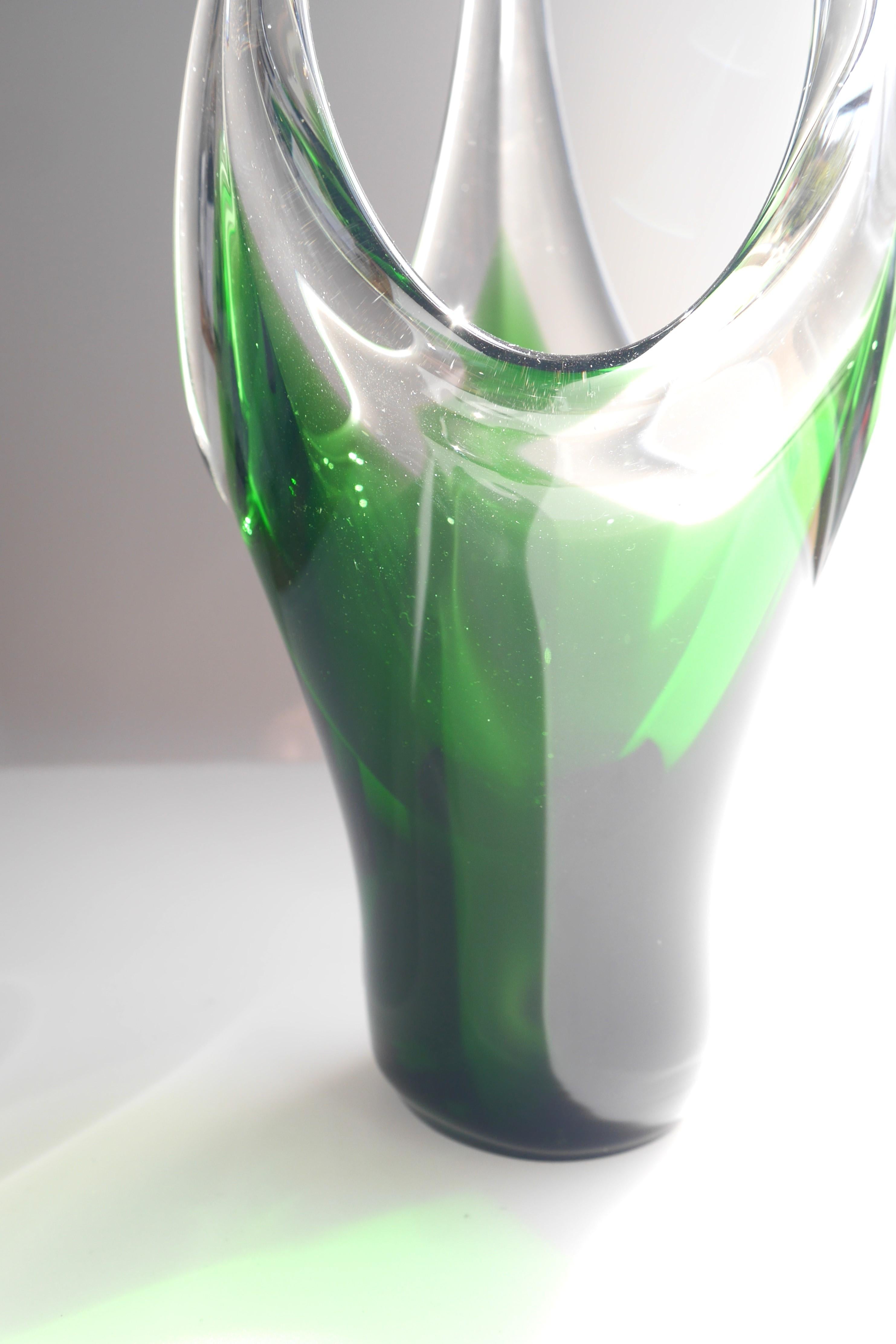 Jan Johannson Glass Vase for Orrefors For Sale 3