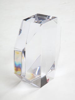 Jan Johansson per Orrefors Scultura di vetro modernista