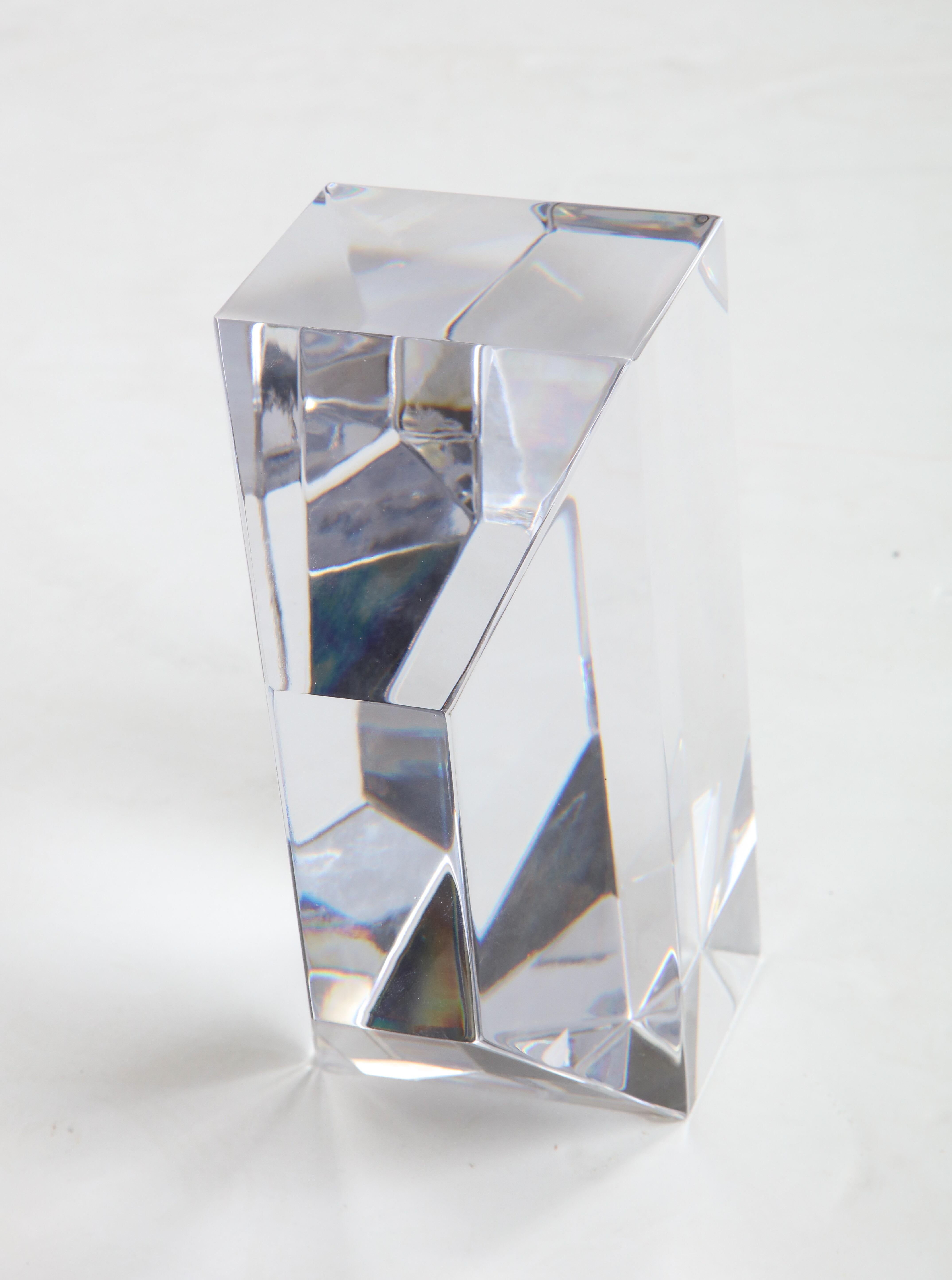 Jan Johansson for Orrefors Modernist Glass Sculpture For Sale 1