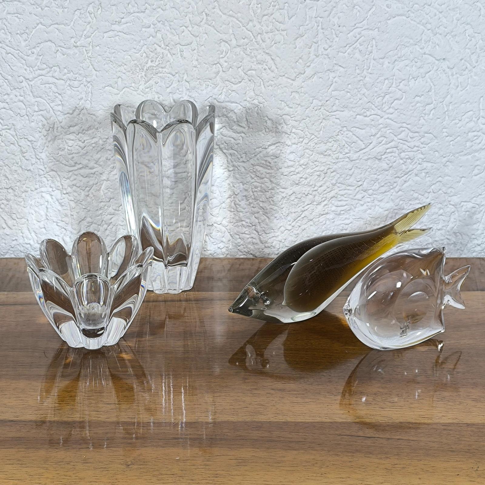 Mid-Century moderno Jan Johansson, Orrefors, Set di due vasi di cristallo in vendita