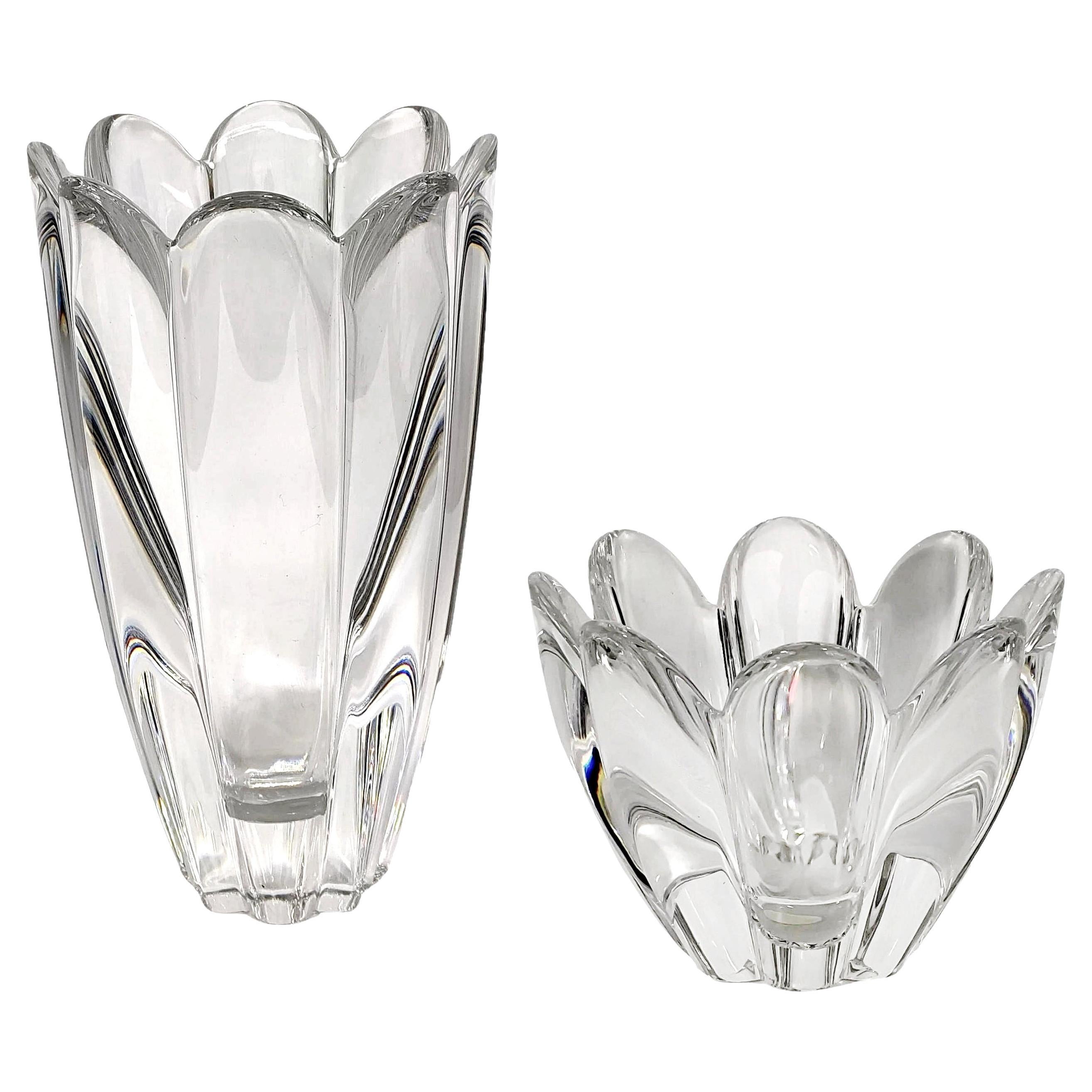 Jan Johansson, Orrefors, Ensemble de deux vases en cristal