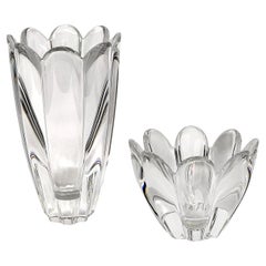 Jan Johansson, Orrefors, Set of Two Crystal Vases